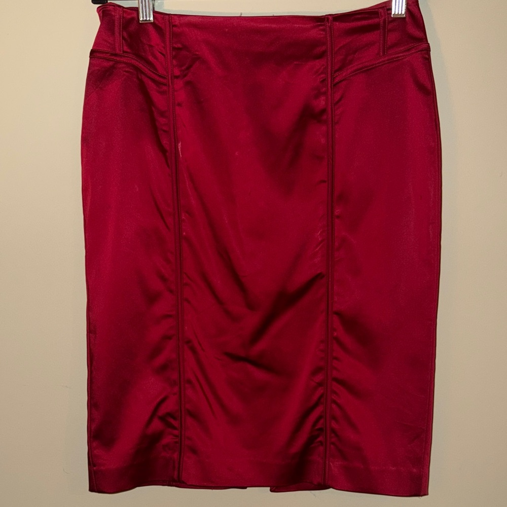 White House Black Market Women’s Red Pencil Skirt Size 8